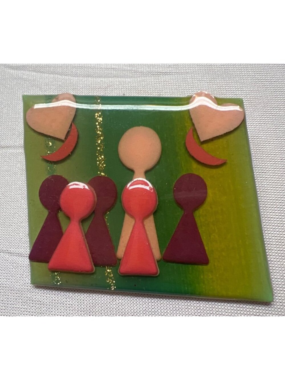 Vintage People Pins by Lucinda Diversity Hearts Glitter Children